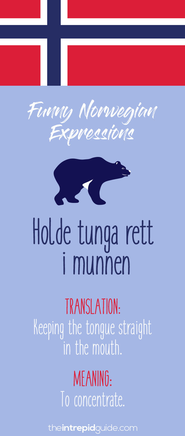 Norwegian Sayings and Idioms - Holde tunga rett i munnen